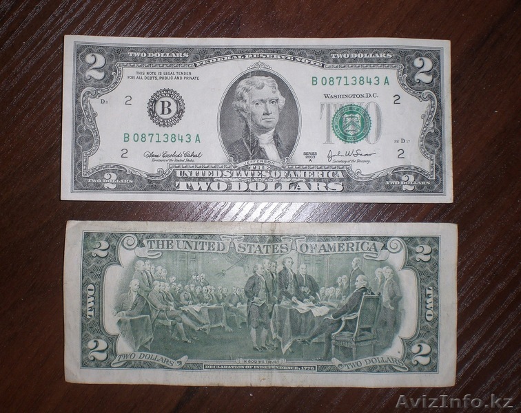 Продам 2-х долларовые купюры - Изображение #1, Объявление #99169