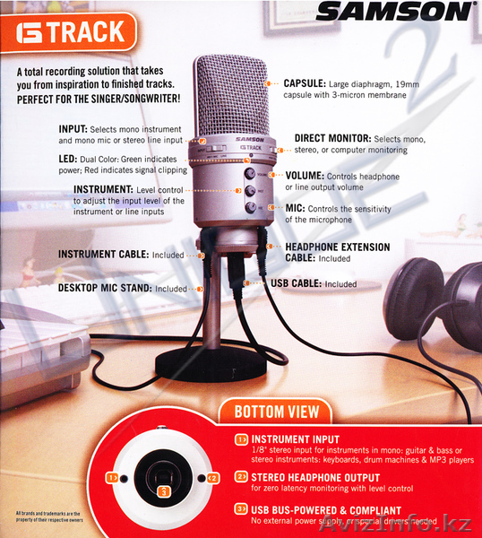 Конденсаторный микрофон SAMSON G-Track USB - Изображение #1, Объявление #139405