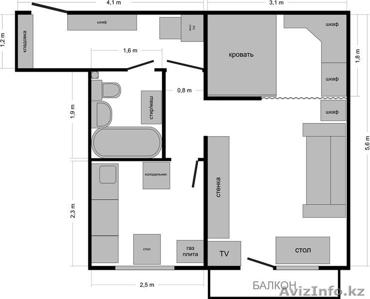Меняю 1 комн. на 2-х комнатную р-н ВАЗа - Изображение #1, Объявление #163934