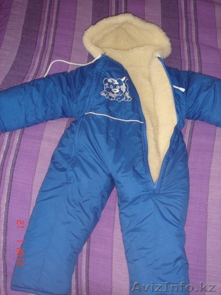 Детский комбинезон на зиму, 1,5-2 года, натуральный мех - Изображение #1, Объявление #505809