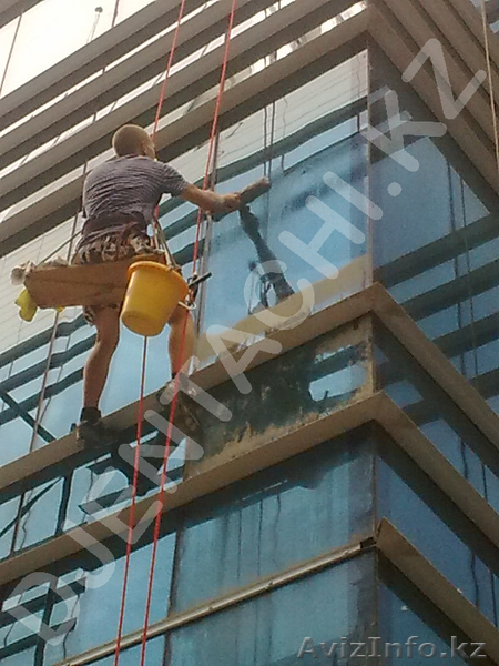 Мойка окон Алматы. Мойка фасадов Алматы. Мойка высотных зданий Алматы  - Изображение #1, Объявление #614862