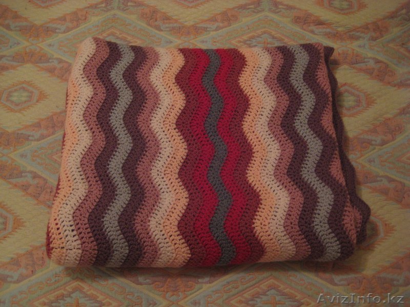 Вязаный плед ручной работы - Изображение #1, Объявление #943427