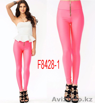  Розовые легенсы с высокой талией и замком - Изображение #1, Объявление #1077507