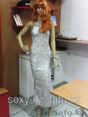 Серебристое новогоднее платье!акция всего за 2000 тг - Изображение #1, Объявление #1186148
