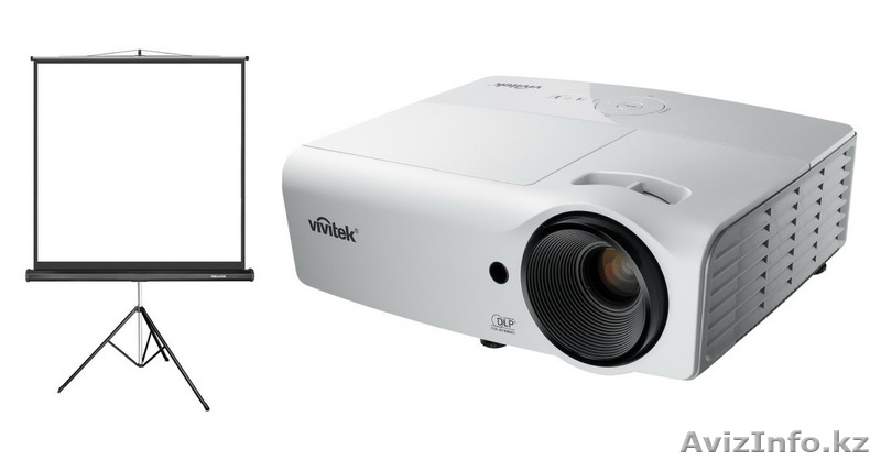 Аренда проектора и экрана на треноге Алматы - Изображение #1, Объявление #1206802