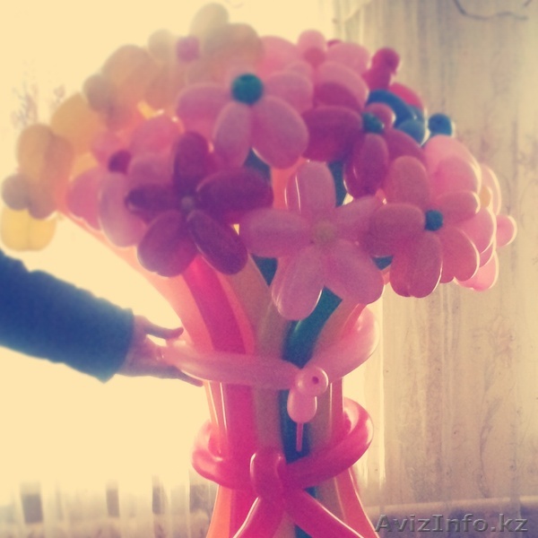 делаем цветы из шаров на заказ. доставка по городу алматы  - Изображение #1, Объявление #1224446