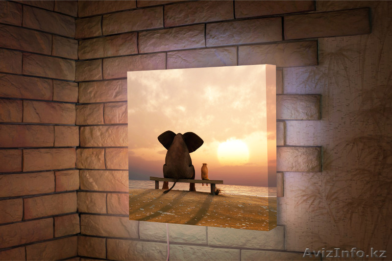 Интерьерный лайтбокс "Слон и Моська" - Изображение #1, Объявление #1269091