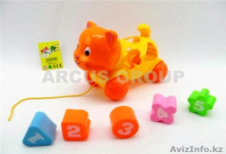 Каталка котенок и сортировщик (сортер) фигур пластик 46127 - Изображение #1, Объявление #1302852