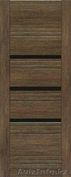 Дверь межкомнатная дуб коричневый стекло черное - Изображение #1, Объявление #1313870