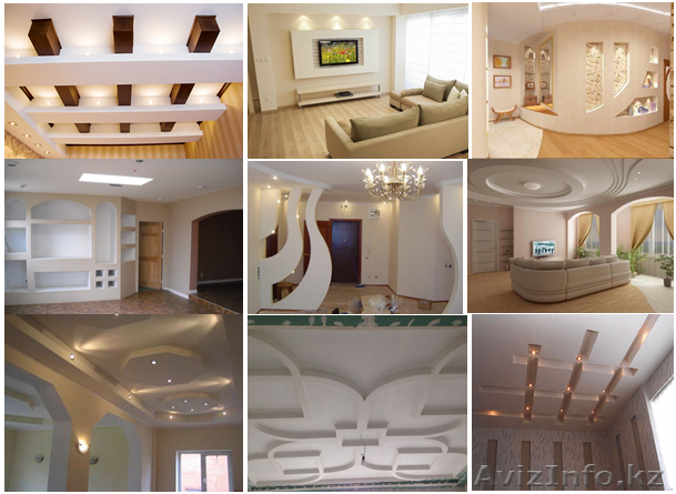 Устройство поверхностей из гипсокартона любой сложности от 2 500 тг за кв.м. - Изображение #1, Объявление #1337842