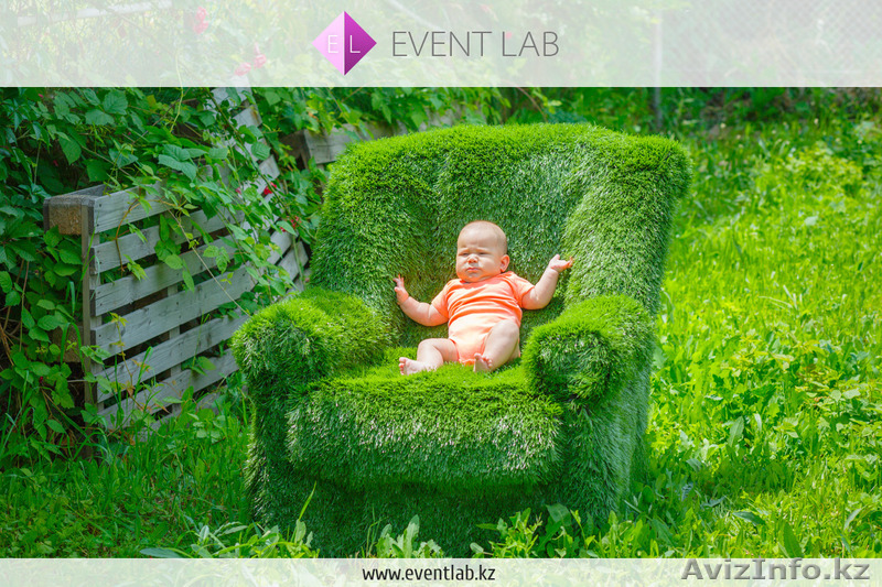 Аренда декора для фотозоны - кресло из газона, в Алматы  - Изображение #1, Объявление #1353284
