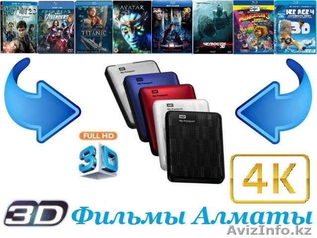 3D и 4K ФИЛЬМЫ НА Жёстком диске для Вашего 3D и 4К Телевизора - Изображение #1, Объявление #1336793