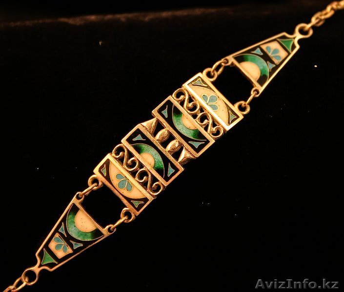 Браслет ручной работы из серебра с нанесением эмали - Изображение #1, Объявление #1463328