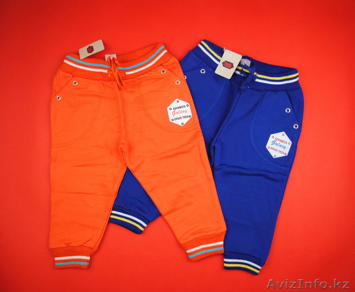 Штанишки для мальчика синие плотные спортивные 453 - Изображение #1, Объявление #1487211