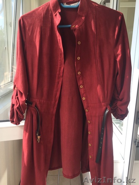 продам рубашку кирпичного цвета из спандекса - Изображение #1, Объявление #1503508