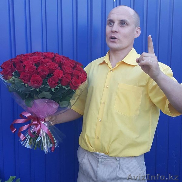 55 красных роз 50 см - Изображение #1, Объявление #1505670