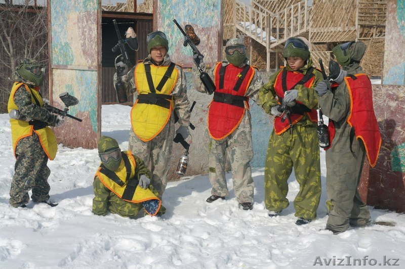 Пейнтбол в Алматы в  клубе Скорпион Зимой - Изображение #1, Объявление #1523040