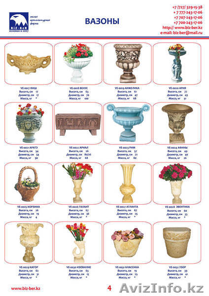 Декоративные вазоны в Алматы - Изображение #1, Объявление #1580802