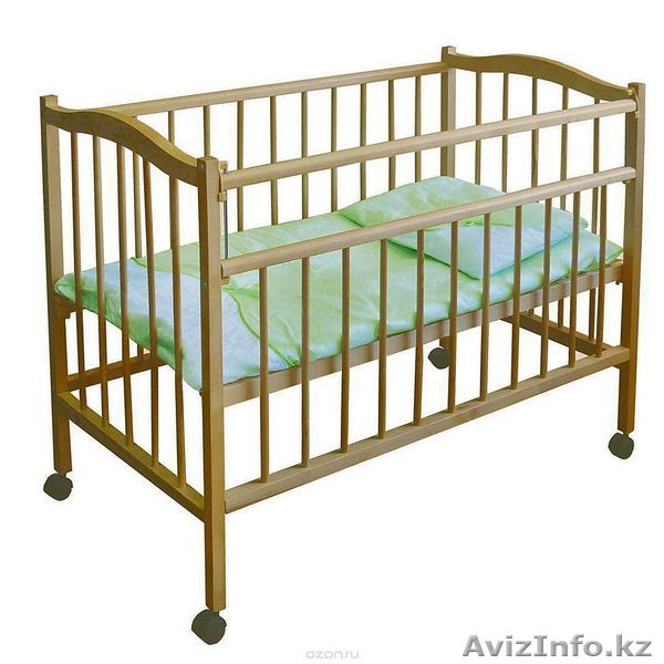 Кровать детская Фея "203", (медовый), состав - дерево (береза), колёса - Изображение #1, Объявление #1589257