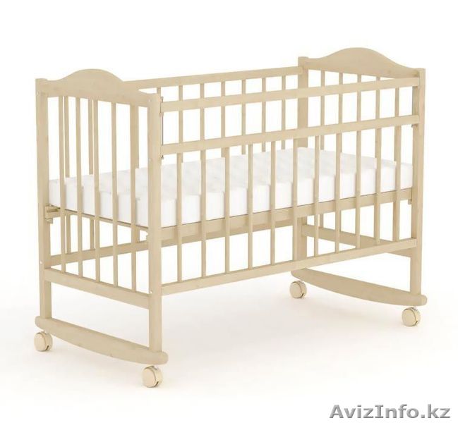 Кровать детская Фея "204", (бежевый), состав - дерево (береза), колёса - Изображение #1, Объявление #1589267