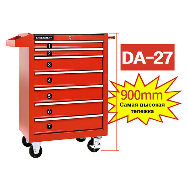 DA-27-Тележка инструментальная 7 секций, на колесах, 685×465×955 мм - Изображение #1, Объявление #1657863