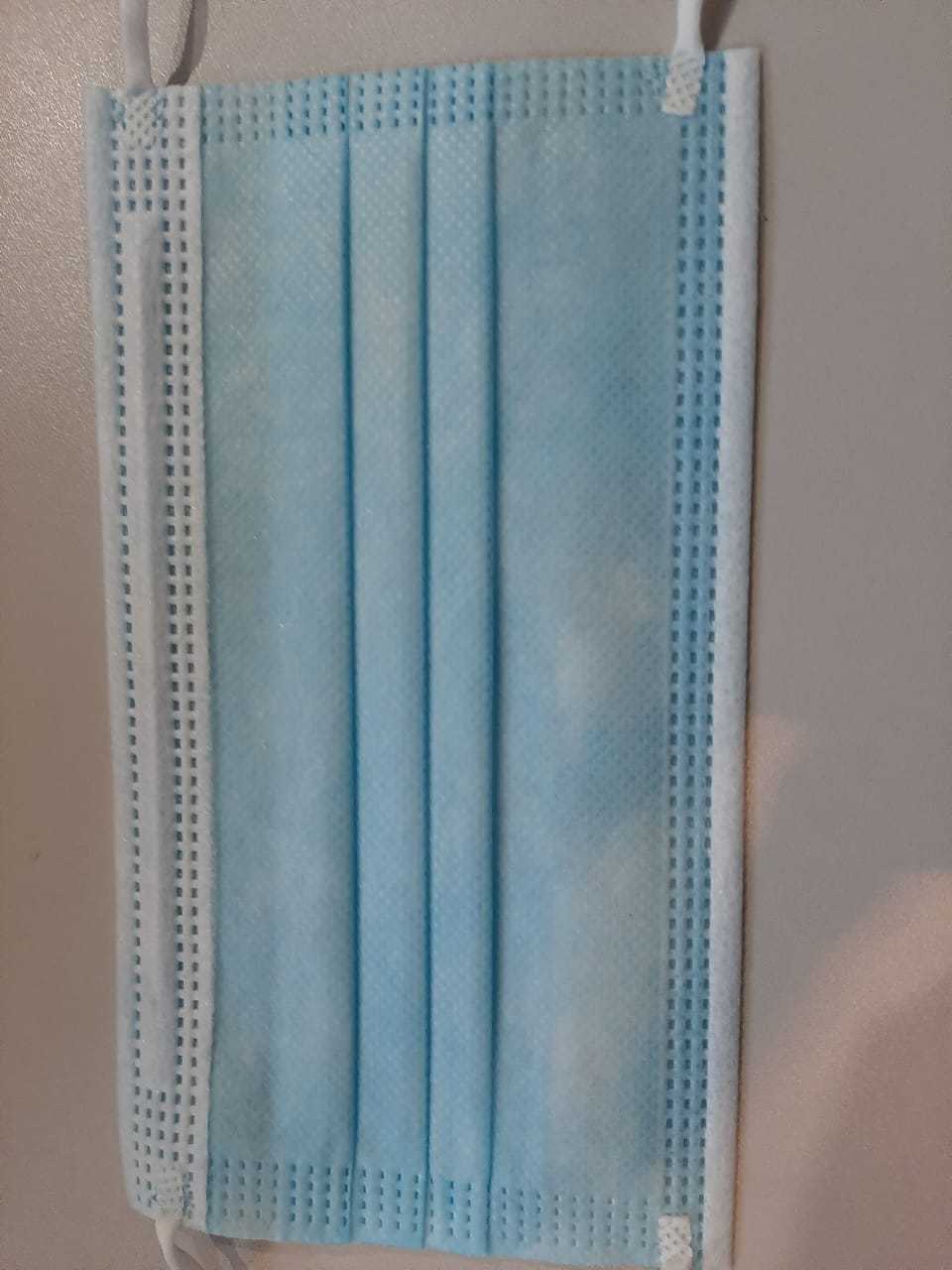 Маски медицинские трехслойные.Упаковка: 50 штук. Цвет; голубой. - Изображение #1, Объявление #1695908