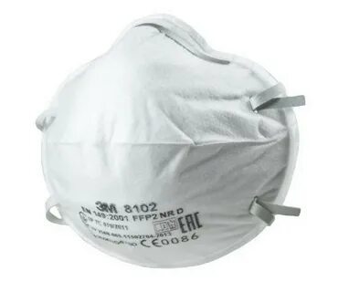 3M™ 8102 СЕЕ Противоаэрозольная Фильтрующая Полумаска FFP2 NR D - Изображение #1, Объявление #1722600