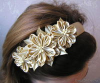 Изготовление эксклюзивных заколок, ободков, брошей и т.д. в технике Канзаши!  - Изображение #8, Объявление #751195