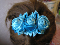 Изготовление эксклюзивных заколок, ободков, брошей и т.д. в технике Канзаши!  - Изображение #3, Объявление #751195