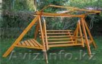 Садовые качели из дерева со столешницами и тентом - Изображение #2, Объявление #1052722