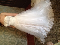 Свадебное платье со шлейфом и бантами! Цвет айвори размер М,42-44.  - Изображение #4, Объявление #1073739