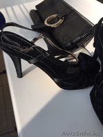 продам черные  атласные босоножки Nine West - Изображение #2, Объявление #1503471