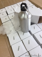 БУТЫЛКА ДЛЯ ВОДЫ, АЛЮМИНИЕВАЯ, С КАРАБИНОМ, 500 МЛ., СЕРЕБРО - Изображение #5, Объявление #1630480