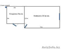 Комната 14кв.м. с кладовкой 4 кв.м на ул.Жумалиева - Изображение #1, Объявление #1637404