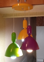 Люстра с тремя плафонами - подвесами б/у. - Изображение #1, Объявление #1738233