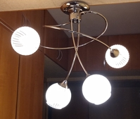 Люстра 4 плафона, рожки - веточки б/у. - Изображение #4, Объявление #1738658