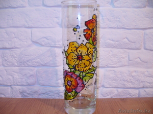 Стеклянная ваза, расписана вручную - Изображение #2, Объявление #902647