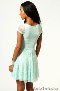 Ментоловое Кружевное платье с рукавом размер M,XL - Изображение #2, Объявление #1142576