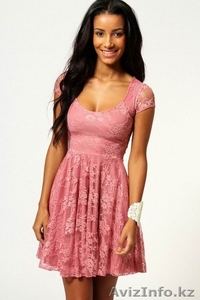 розовое кружевное платье с рукавом размер M,XL  - Изображение #1, Объявление #1142593