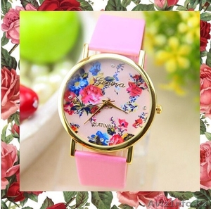 Geneva - часы  с цветочным мотивом сочных цветов - Изображение #1, Объявление #1169861