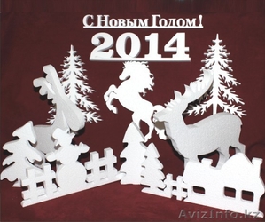 новогодние украшения, снеговики, олени 3Д фигура из пенопласта в алматы - Изображение #4, Объявление #1172735