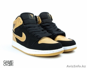 Nike Air Jordan Retro 1 Black/Gold - Изображение #3, Объявление #1243404