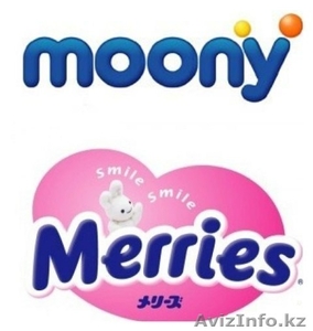  японские Подгузники Moony и Merries по оптовым ценам 3800 и 3900 тенге в розниц - Изображение #1, Объявление #1238938