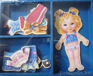 Кукла пазл деревянная наряжалка магнитная в ассортименте 46163-1 - Изображение #1, Объявление #1290752