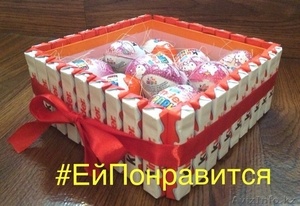 Шоколадные подарки для девушки, букеты, корзинки, тортики Алматы - Изображение #1, Объявление #1292632