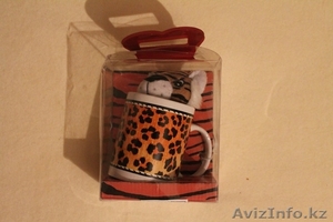 Подарочный набор кружка с тигром и зеброй с игрушкой 35086 - Изображение #2, Объявление #1310299