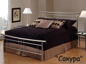Металлическая двуспальная  кровать "Сакура" с ортопедическим матрасом  - Изображение #1, Объявление #1335927