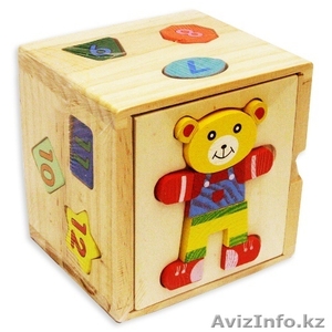Деревянная игрушка Куб-сортер с вкладышами Мишка 46391  - Изображение #1, Объявление #1347385
