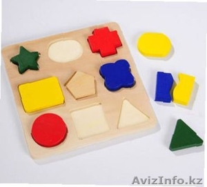 Деревянная игрушка геометрические фигуры на рамке 46393  - Изображение #3, Объявление #1347468