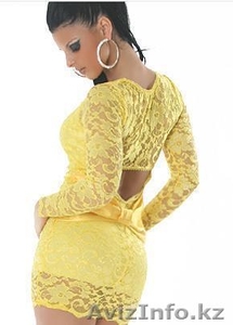 желтое кружевное мини-платье - Изображение #1, Объявление #1166532